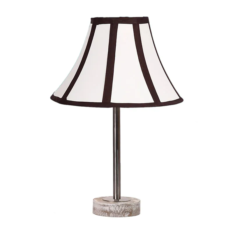 Stripra Rodin Wooden Table Lamp - White,Silver media 4