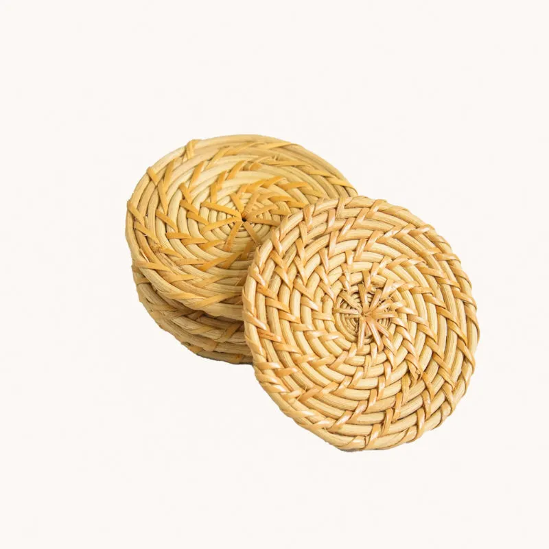 Vrita Rattan Coaster - Set Of Six media 5