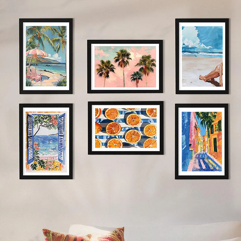 Tropical Vacation Wall Art - Set Of Six media 3