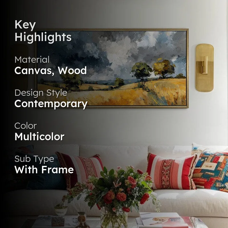 Gathering Sky Canvas Wall Painting With Frame media 2
