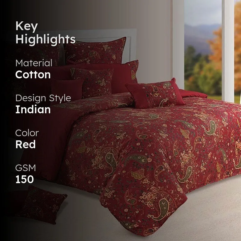 Swayam Pretty Paisley Cotton Comforter - 150 GSM media 2