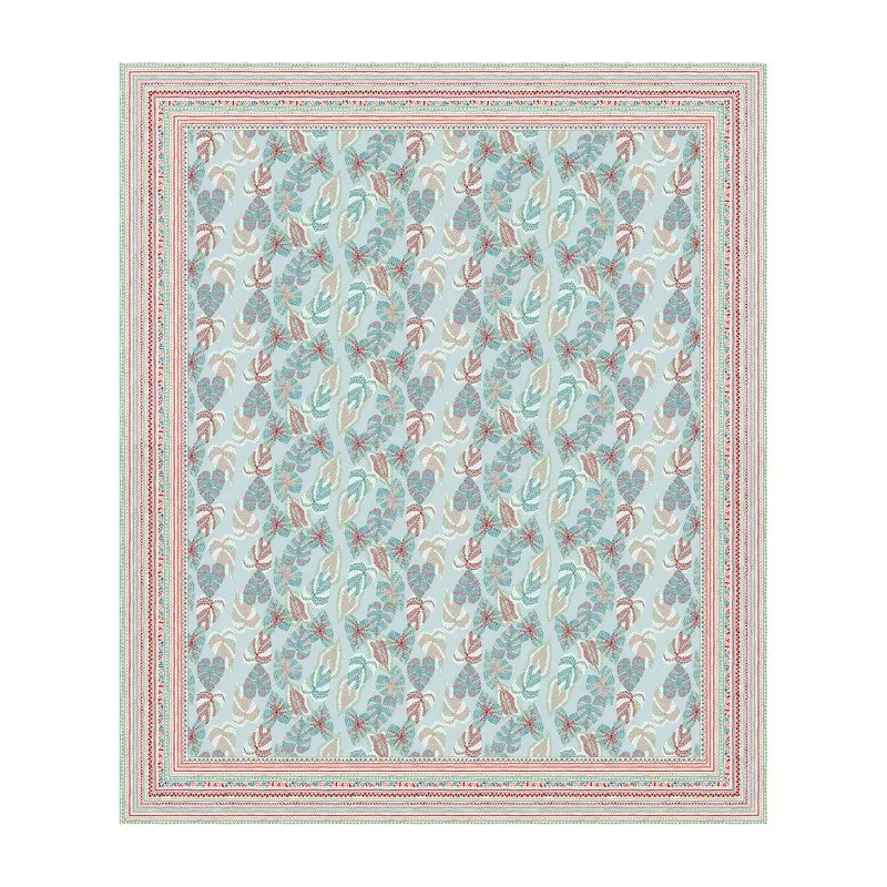 Desert Nest Cotton Bedsheet (Blue,Peach) - 120 TC media 4