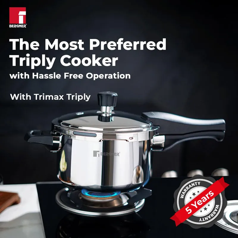 Bergner Induction Safe Pressure Cooker - 5000 ml/19 Inches media 3