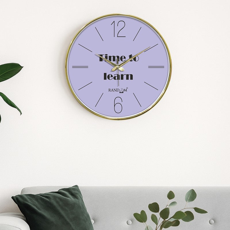 Time To Learn Round Analog Wall Clock - Blue