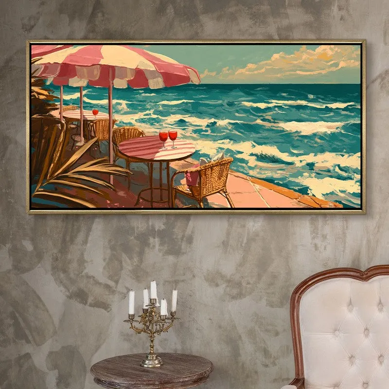 Coastal Canvas Wall Painting With Frame media 1