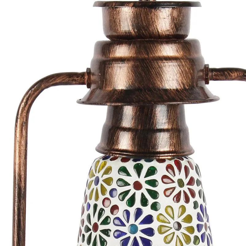 Madhura Mosaic Lantern Iron Table Lamp - Multicolor media 7
