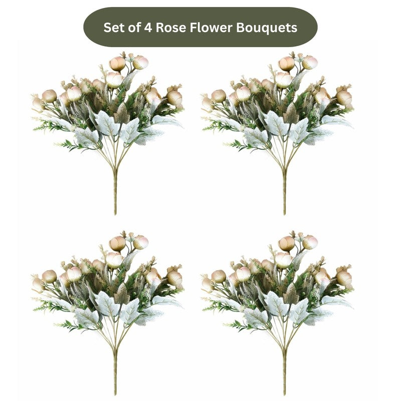 Petaline Polyester Artificial Flower - Set Of Four media 3