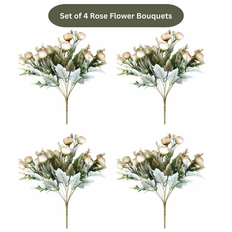 Petaline Polyester Artificial Flower - Set Of Four media 3