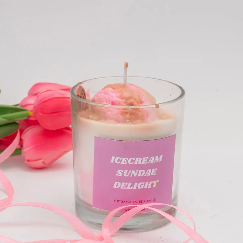 Ice Cream Sundae Scented Candle - Strawberry media 3