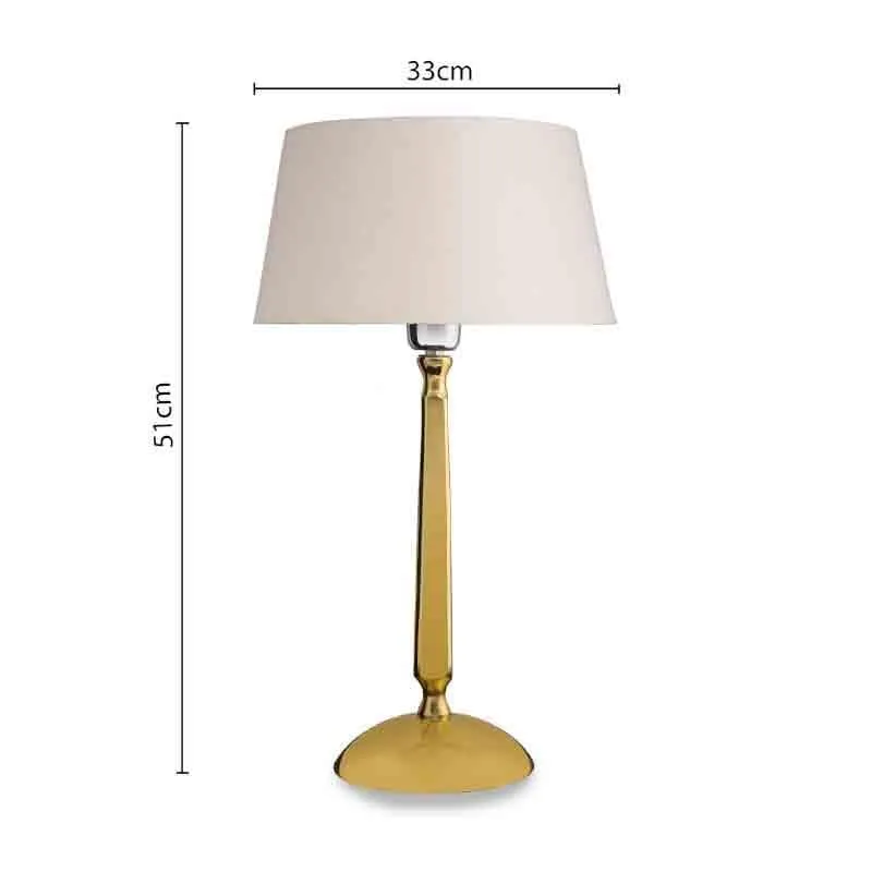 Baroque Fabric Table Lamp - Gold,Beige media 6