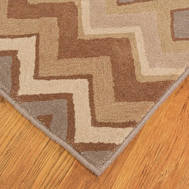 Shelob Hand Tufted Geometric Wool & Nylon Carpet - Brown media 7