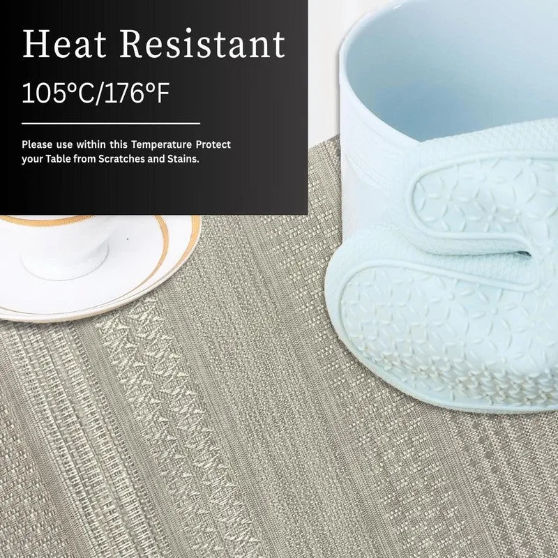 Silver Rectangle PVC Table Mats - Set Of Four media 4