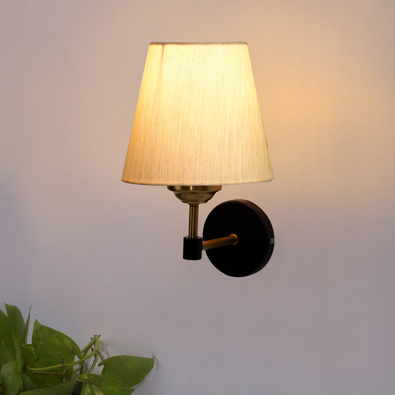 Aquilon Steel & Cotton Wall Lamp - Ivory