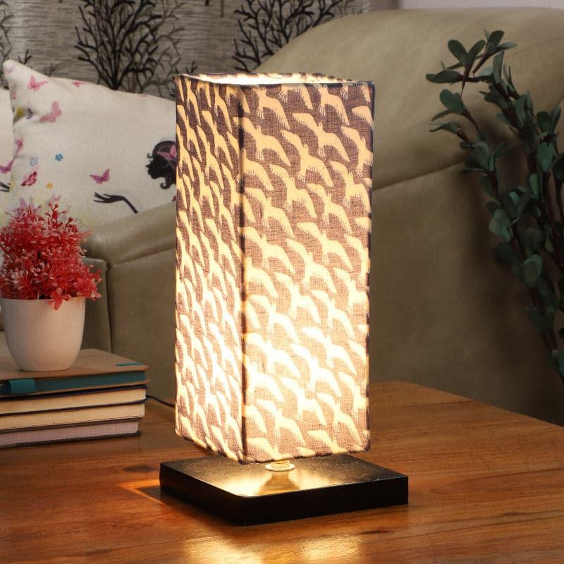 Glara Ingram Fabric Table Lamp - Blue,White