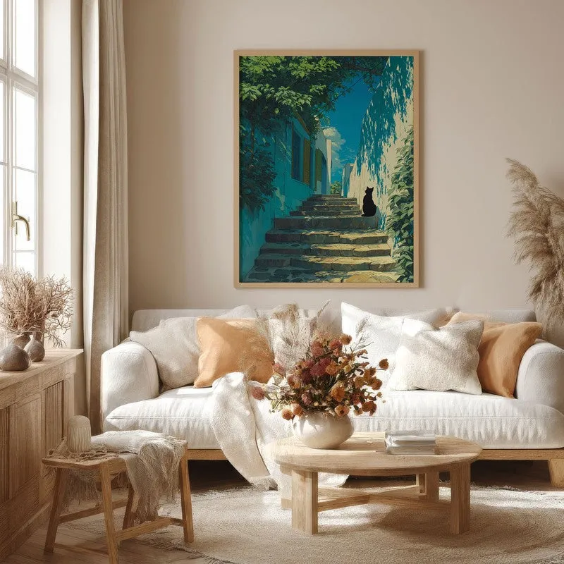 Shadow Play Canvas Wall Painting - Brown Frame media 4