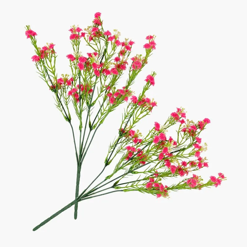 Aurevine Artificial Silk Faux Flowers (Pink,1.6 feet) - Set Of Two media 3