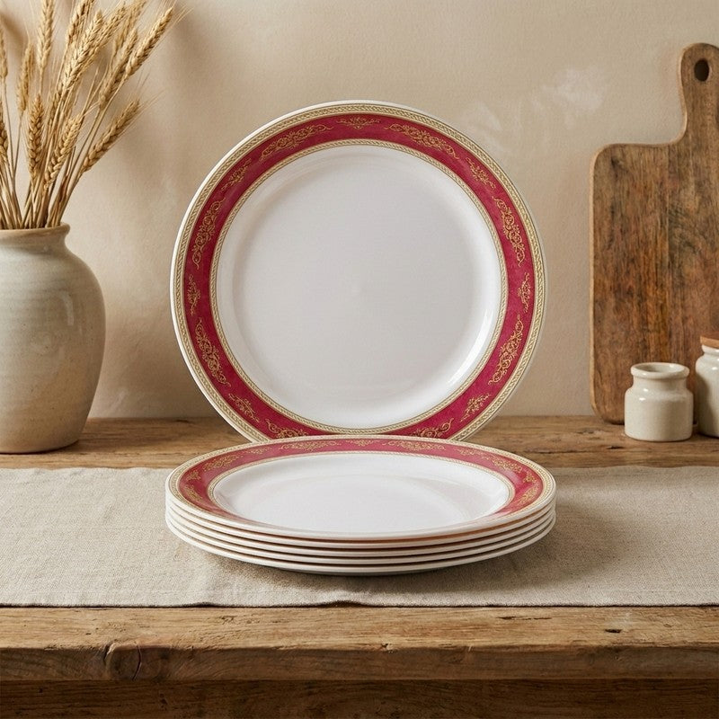 Oriental Gold Melamine Quarter Plates - Set of Six