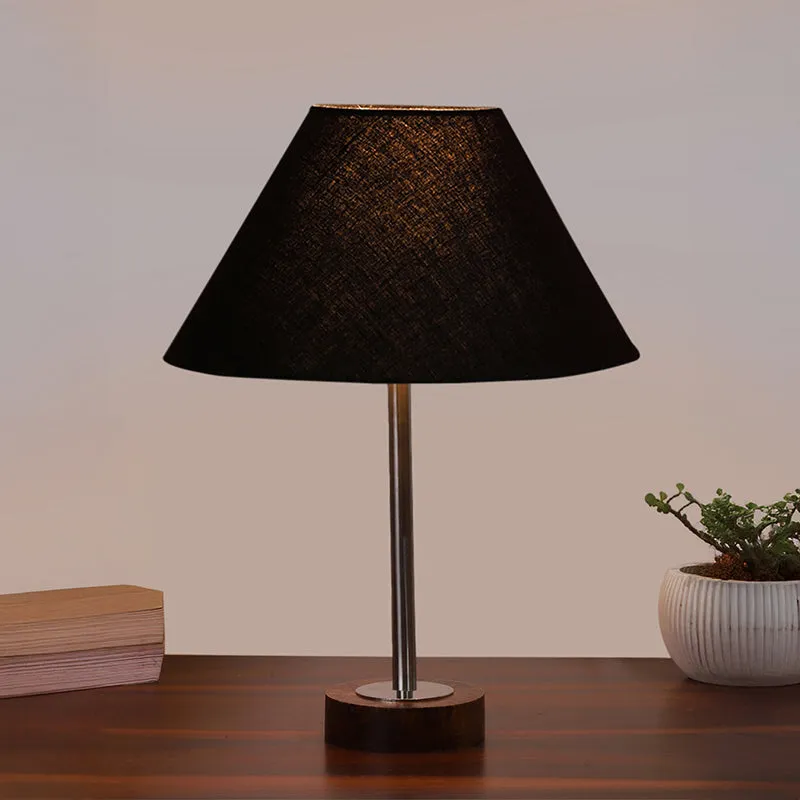 Cotin II Rodin Wooden Table Lamp - Black,Silver,Brown media 2