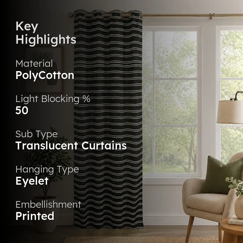 Stripe Story Curtain - Black media 2