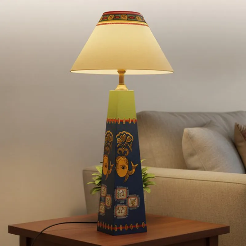 Kanshika Wooden Table Lamp - Multicolor media 1