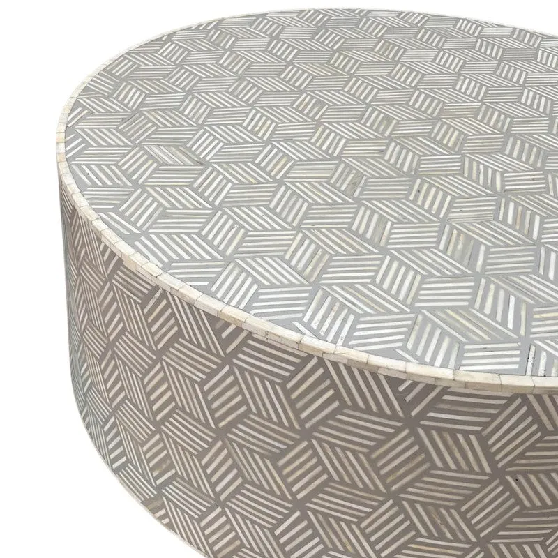 Silva Bone Inlay Center Table - Grey media 4