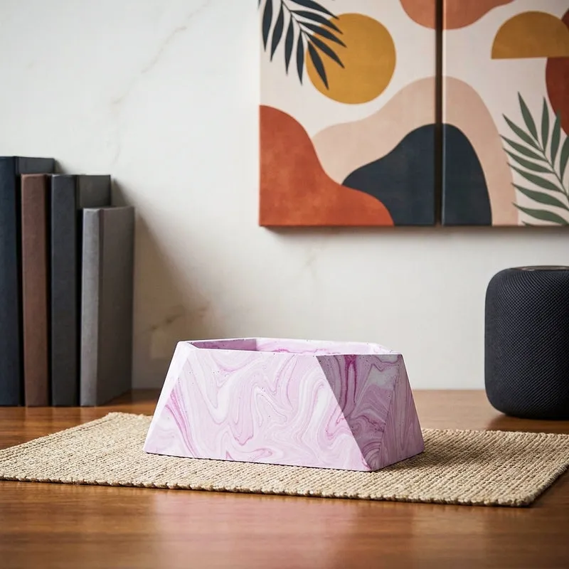 Trapex Concrete Planter - Pink media 1
