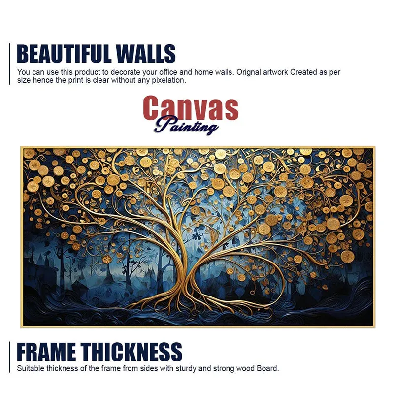 Golden Tree Of Life Canvas Wall Painting media 9