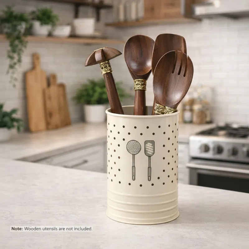 HomeSmart Sturdy Cutlery Stand - Ivory media 3