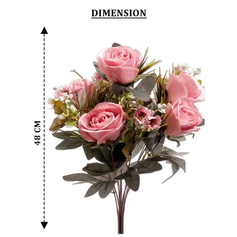AarviDecor Velvet Rose Silk Artificial Flowers media 9