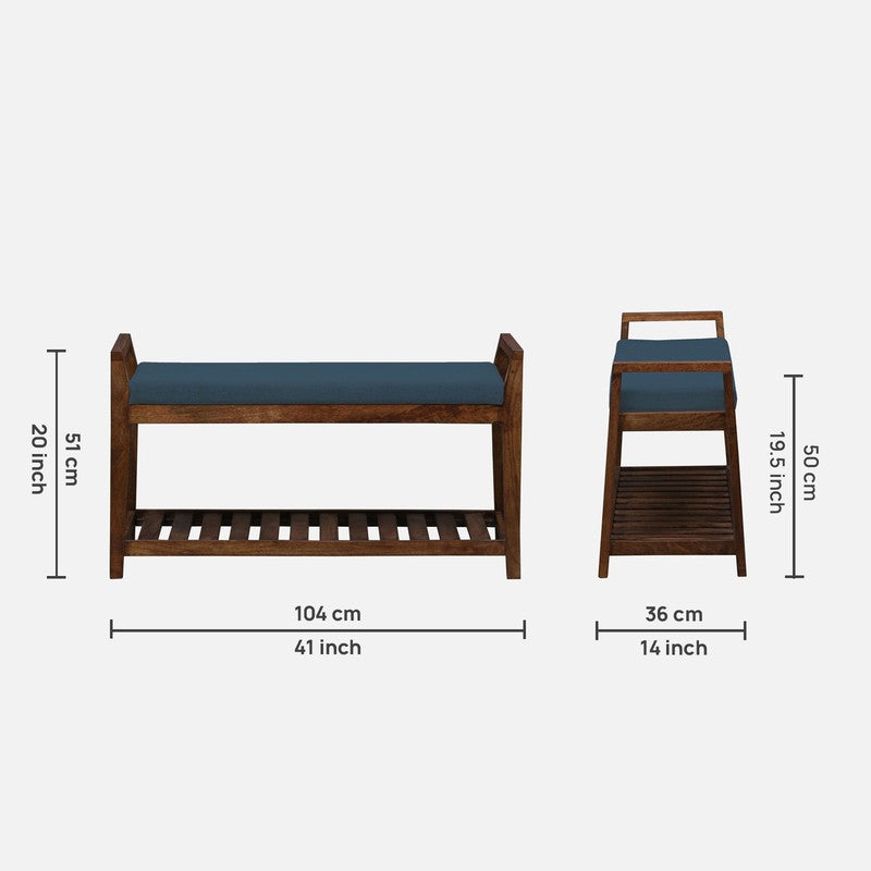 Drift Mango Wood Shoe Rack - Blue media 10