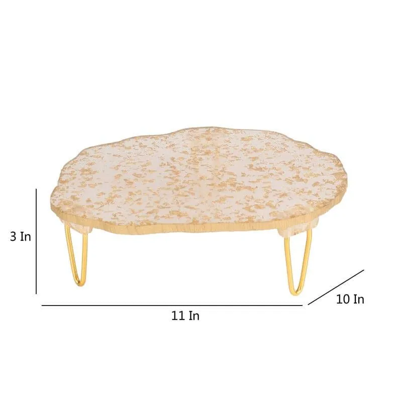 Shipley Resin Cake Platter (Gold) - Set Of Two media 6