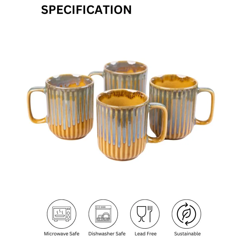 Cerava Ceramic Coffee Mug (300 mL Each) - Set of Four media 4