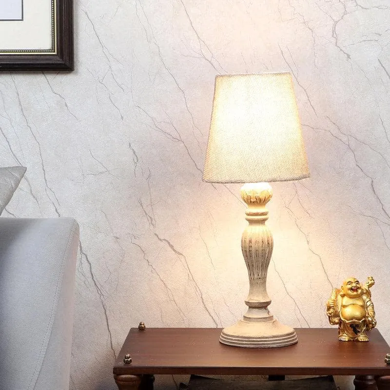 Maritza Vidara Fabric Table Lamp - White media 1