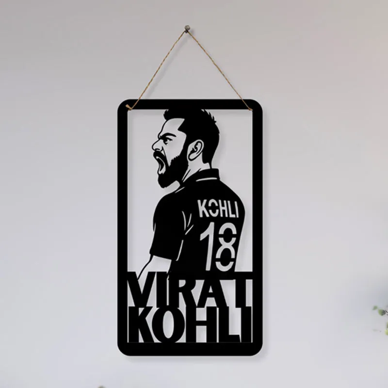 Virat Kohli Silhouette Iron Wall Accent media 3