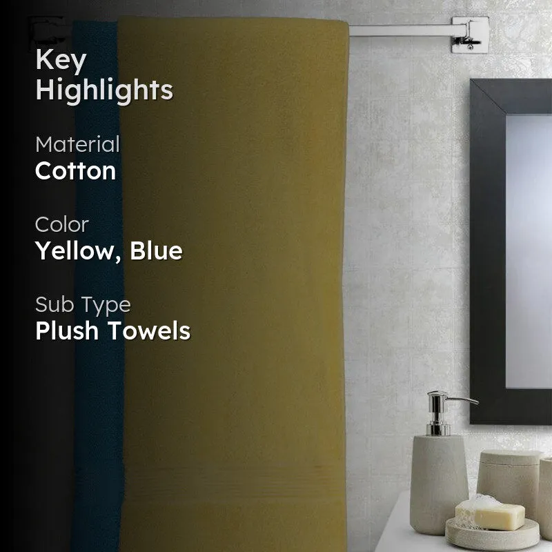 Bodil Bath Towel (Yellow & Blue) - Set Of Two media 2