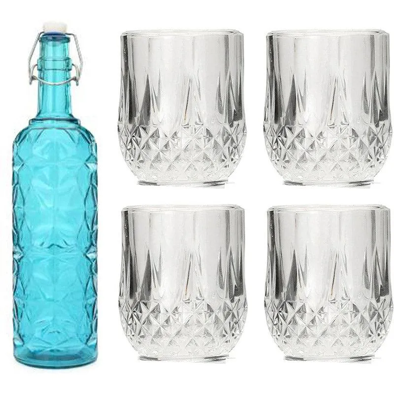 Wiley 1000 mL Water Bottle With 60 mL Glasses - Five Piece Set media 3