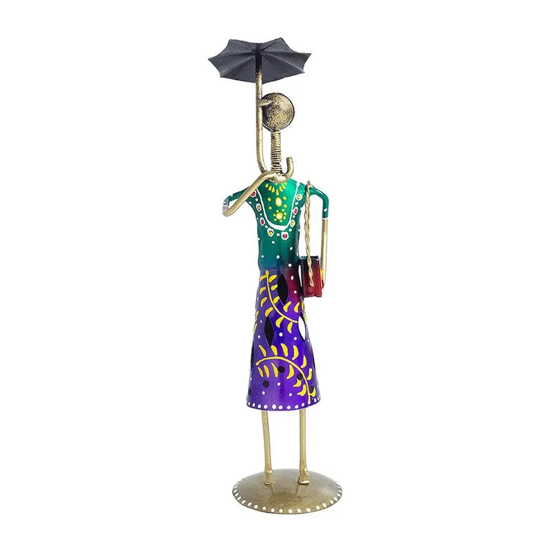 Elegant Lady Iron Showpiece - Purple,Green media 3