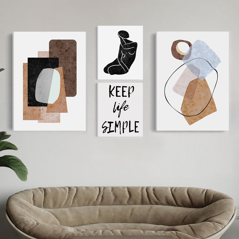Keep It Simple Wall Art - Four Piece Set