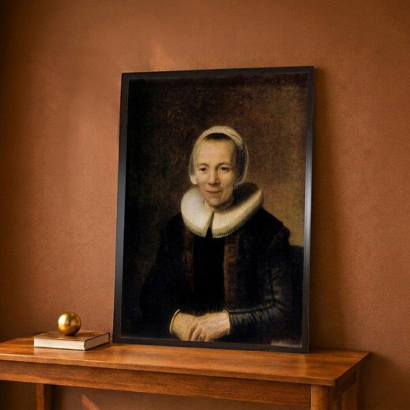 Portrait Of Baertje Martens 1649 Canvas Wall Painting - 9 x 12 Inches