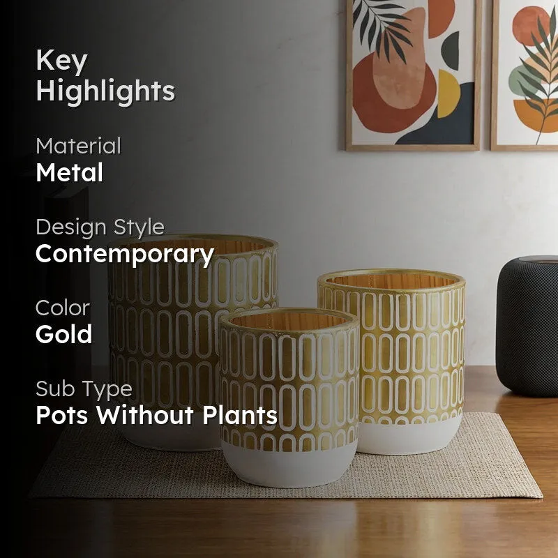 Solstice Metal Planters - Set Of Three media 2