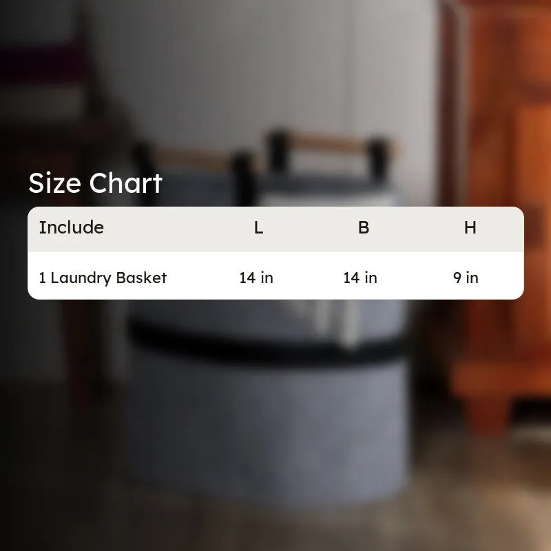 Rayah Felt Laundry Basket media 5