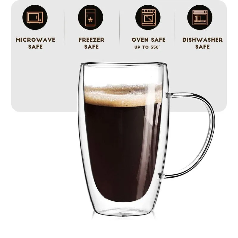 Elegant Glass Coffee Mug (350 mL Each) - Set Of Two media 6