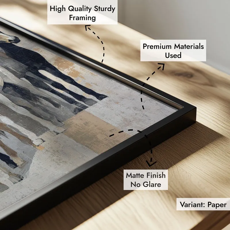 Stylized Horse Painting With Black Frame media 9