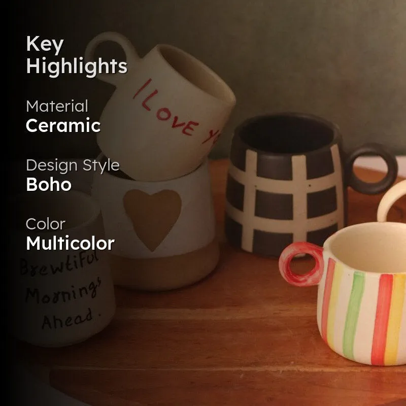 Carvo Ceramic Tea Cup (250 mL Each) - Set of Six media 2