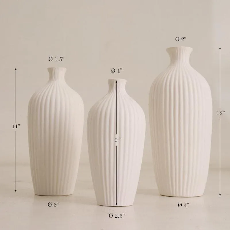 Nara Vase (White) - Set Of Three media 4