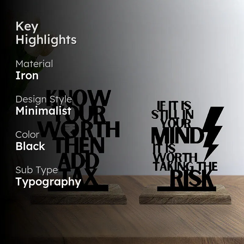 Valued Ventures Typography Showpiece - Set Of Two media 2