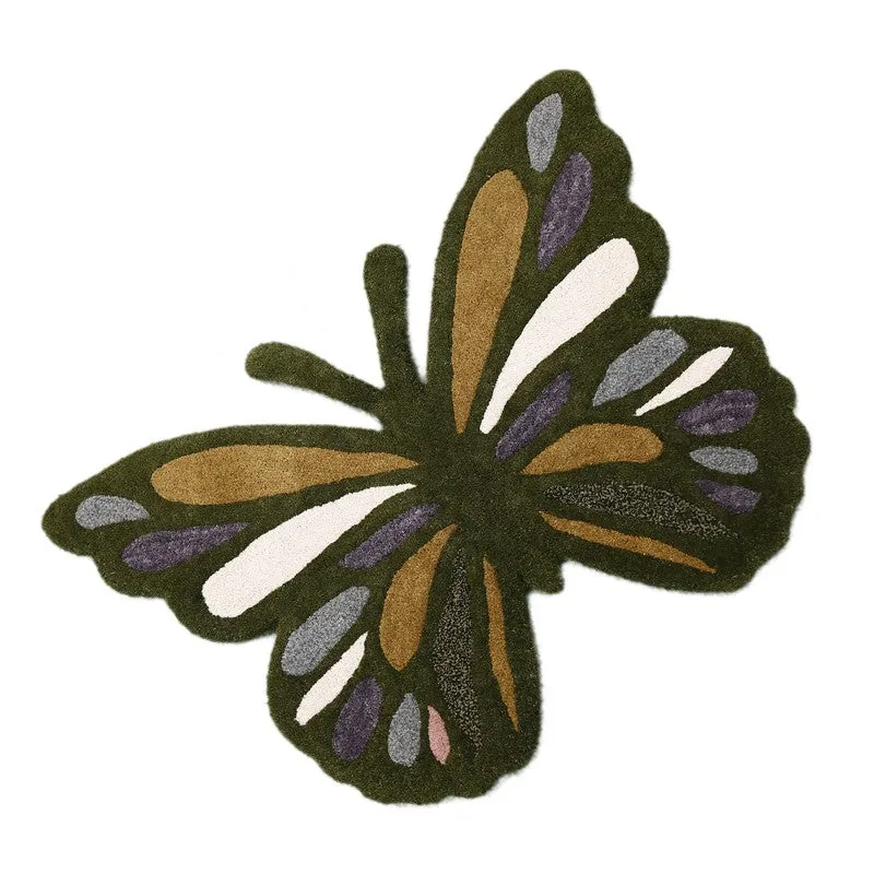 Floral Wings Wool Carpet media 4
