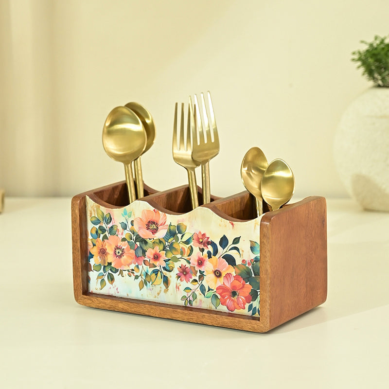 Fiora Wooden Cutlery Stand -  Set of Two media 5