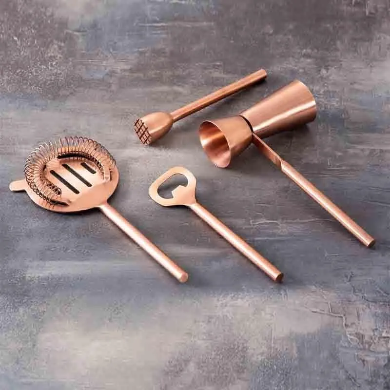 Sassy Bartender Tools (Copper) - Set Of Four media 1