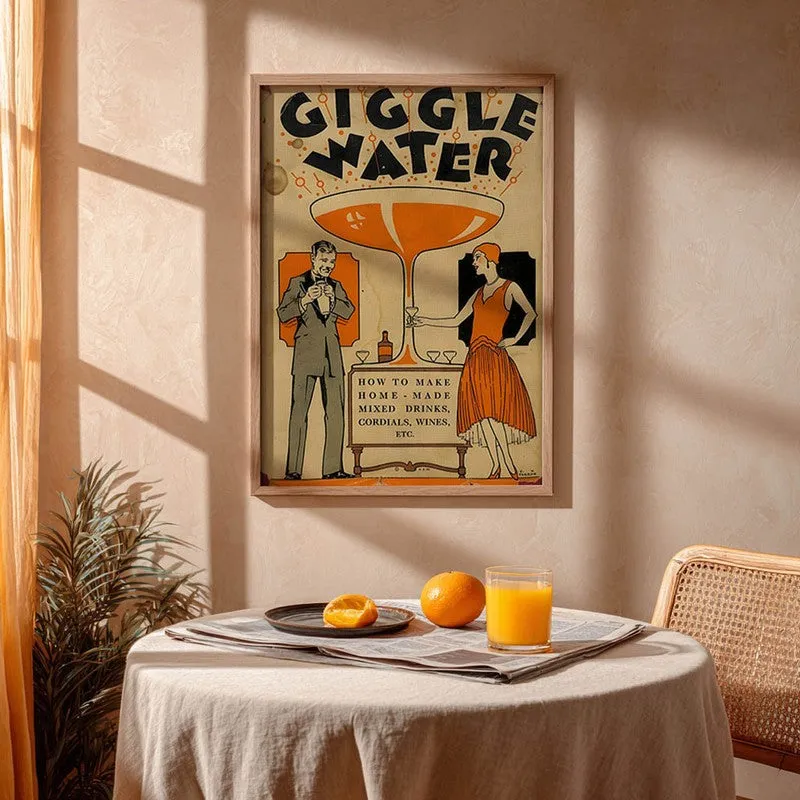 Giggle Water Archival Canvas Wall Art - Brown media 4